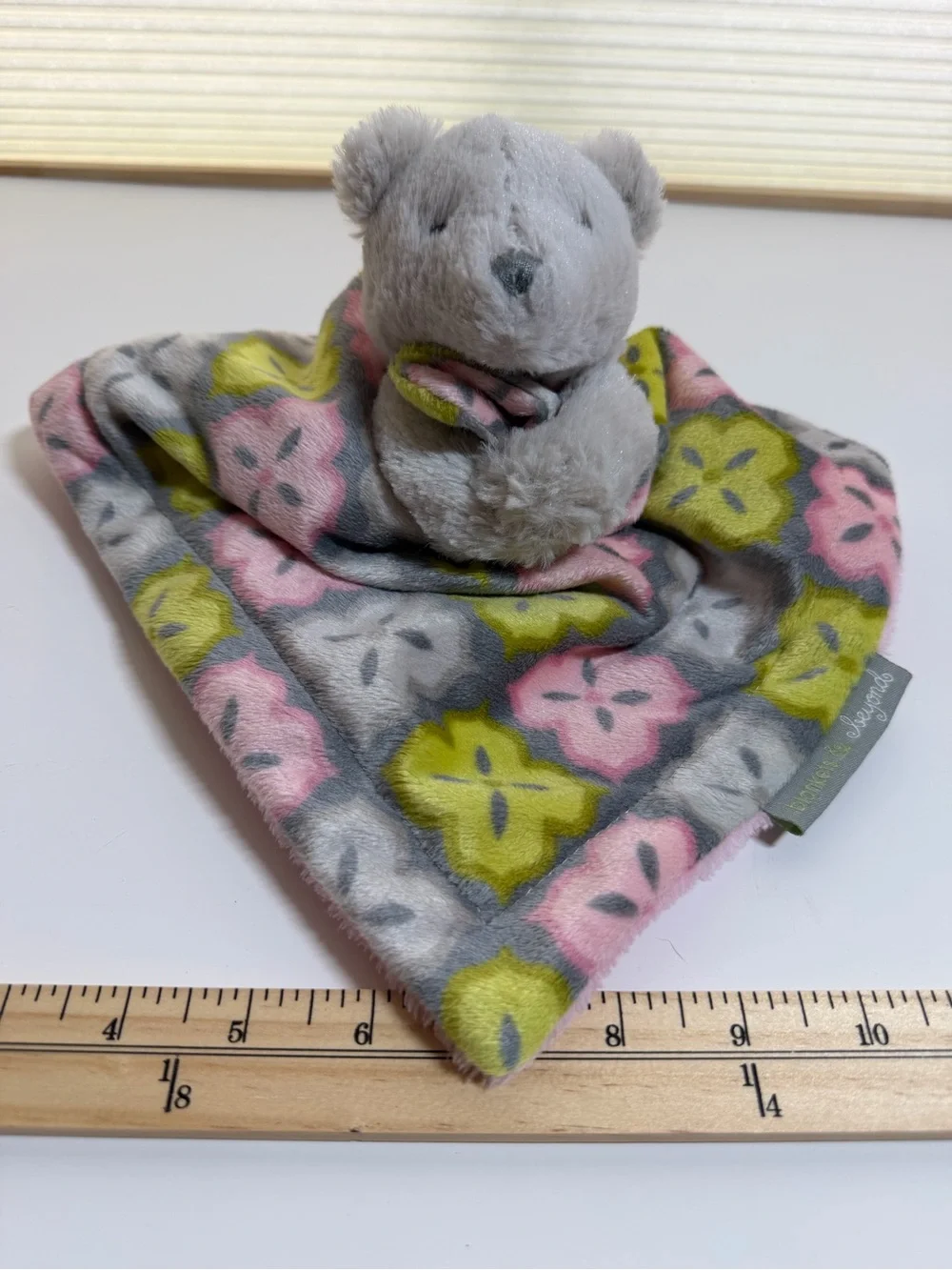 Blankets and Beyond Plush Bear Comfort Lovey security blanket-